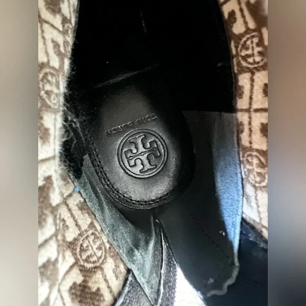 Tory Burch Simone over the knee boot black leather equestrian preppy fall 7.5